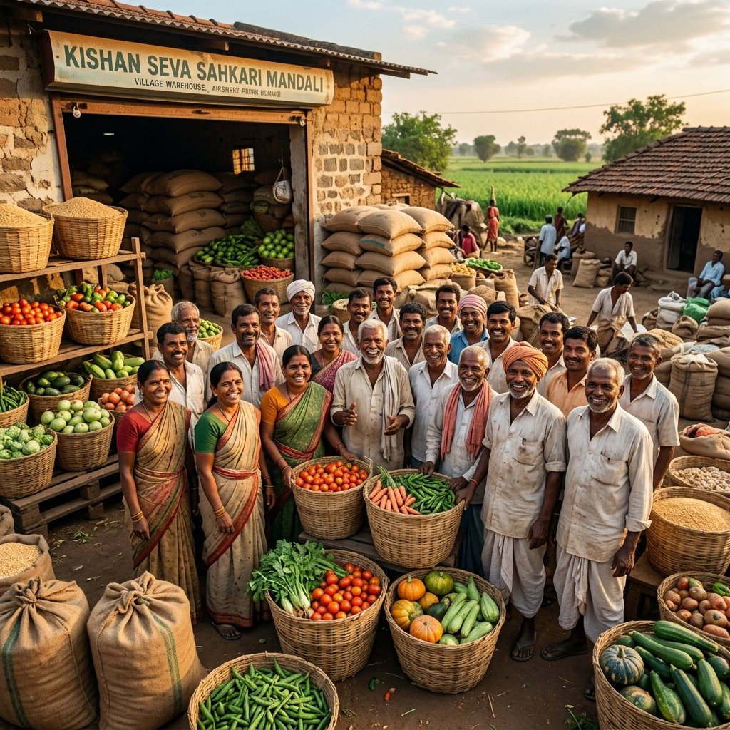 Farmers at a thriving agricultural cooperative