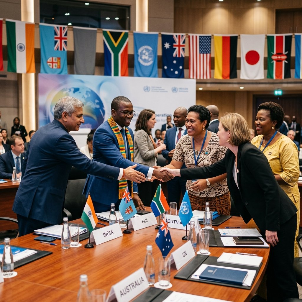 International cooperation forum with diverse delegates